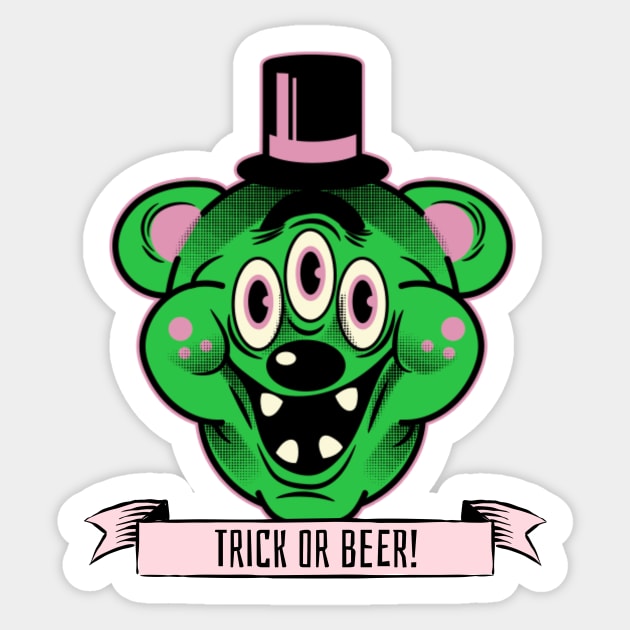 Pumpkin beer creepy Sticker by Positively Petal Perfect 